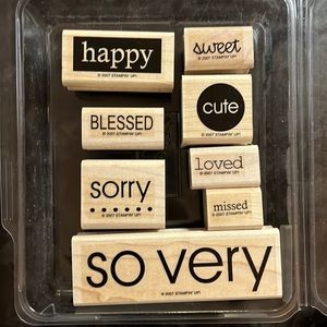 Stampin’ Up! SO VERY 8 piece rubber stamp set